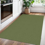 Braided Area Rug 3x5 Ft Washable Rugs for Entryway Non Slip Throw Rugs Boho Door Mat Indoor Entrance Cotton Kitchen Mats Woven Front Door Carpet for Foyer Living Room, Green