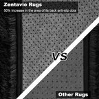 Zentavio Black Area Rugs for Living Room Bedroom 6x9 Large Men Room Carpet Fluffy Furry Shag Aesthetic Plush High Pile Floor Rug for Nursery Kids Room Dorm Home Decor