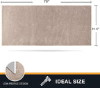 PURRUGS Dirt Trapping Door Mat 31.5" x 70", Non-Slip Machine Washable Entry Rug, Shoe Scraper, Dog Doormat, Super Absorbent Welcome Mat for Front & Back Door, Muddy Shoes & Paws, Taupe