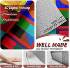 6x8 Rug Non Silp - Geometric Rugs for Living Room, Colorful Abstract Modern Funky Low Pile Machine Washable Area Rugs for Bedroom, Geometric Carpet House Decor & Gifts
