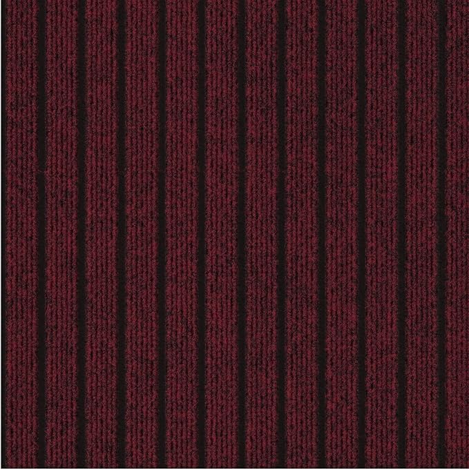 Ottomanson 2' x 12' Hallway Runner with Scraper Pile - Extra Durable Non-Slip Rug Mat for Indoor & Outdoor Use - Ideal for Kitchen, Entryway, Patio & Garage - High-Traffic Carpet, Red