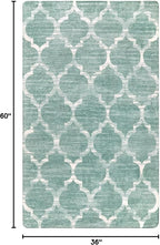 Lahome Moroccan Washable 3x5 Entryway Rug - 3x5 Area Rugs for Bedroom Throw Non-Slip Low-Plie Kitchen Rugs Soft Sage Distressed Capet for Office Bathroom Living Laundry Room Dining Room