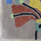 Rugsotic Carpets Hand Tufted Wool ECO-Friendly Area Rugs - 2'6''x6', Runner Shape, Camel, Floral Modern Design, High Pile Thick Handmade Anti Skid Area Rugs for Living Room, Bed Room (K00219)
