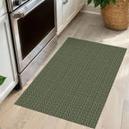 IOHOUZE Small Area Rug 2x3 Washable Woven Rugs for Entryway Non Slip Rubber Backed Front Door Rugs Indoor Doormat Throw Rug Floor Carpet for Entrance Kitchen, Olive Green/Dusty Green