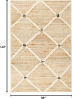 Dash & Albert Kali Natural Machine Washable Rug, 7.5 X 9.5 Feet, Tan Geometric Pattern