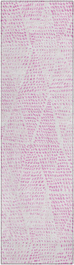 Addison Rugs Chantille ACN591 Pink 2'3" x 7'6" Indoor Outdoor Hallway Runner Rug, Stain Resistant Washable Kitchen Area Carpet for Bathroom, Laundry and Bedroom Rug