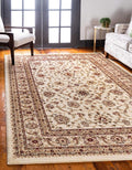 Unique Loom Voyage Collection Traditional Oriental Classic Intricate Design Area Rug (3' 3 x 5' 3 Rectangular, Ivory/Gold)
