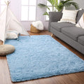 Beglad Fluffy Area Rugs 4x6 Feet, Modern Minimalist Style Shag Rugs, Non-Slip Indoor Carpet Soft Rugs for Bedroom, Living Room & Kids Room, Cobalt Blue