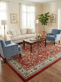 Rugs.com Yasmin Collection Rug – 8' x 10' Terracotta Medium Rug Perfect for Living Rooms, Large Dining Rooms, Open Floorplans