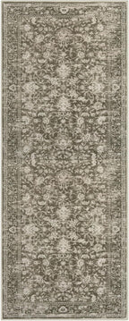KILOCOCO Hallway Runner 2x6 Rug Runner Printed Vintage Floral Washable Kitchen Runners Non-Slip Rubber Backed Runners for Hallways Laundry Room Distressed Boho Rugs for Entryway Bedroom, Taupe/Green