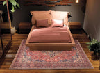 Bloom Rugs Washable Non-Slip 9' x 12' Rug - Red/Teal Blue/Yellow Traditional Medallion Area Rug for Living Room, Bedroom, Dining Room, and Kitchen - Exact Size: 9' x 12'