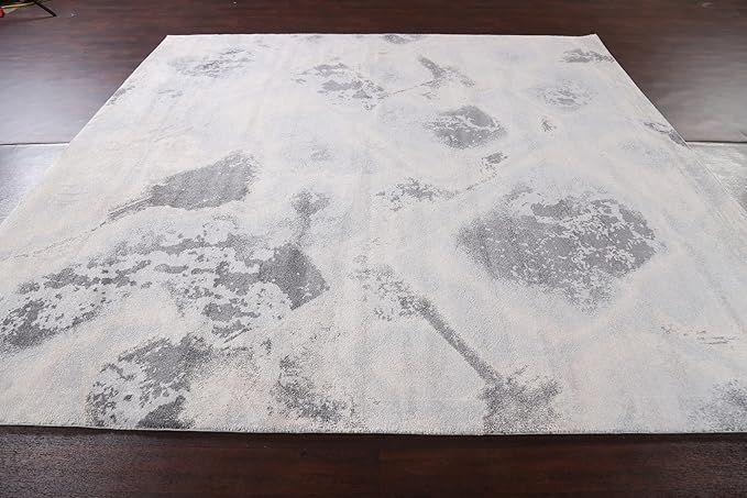 Abstract Transitional Turkish Oriental Area Rug 10x10 Square