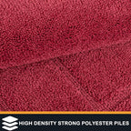 PURRUGS Dirt Trapping Door Mat 24" x 35.5", Non-Slip/Skid Machine Washable Entryway Rug, Dog Doormat, Super Absorbent Welcome Mat for Muddy Wet Shoes and Paws, Burgundy Red