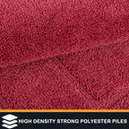 PURRUGS Dirt Trapping Door Mat 32" x 47", Non-Slip/Skid Machine Washable Entryway Rug, Dog Doormat, Super Absorbent Welcome Mat for Muddy Wet Shoes and Paws, Burgundy Red
