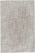 Dash & Albert Crosshatch Dove Grey Hand Micro Hooked Wool Rug, 9.5 X 13.5 Feet, Grey Solid Pattern
