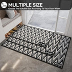 Indoor Door Mat 24x35, Dirt Resistant & Absorbent Doormat for Entryway Inside, Non-Slip Rubber Backing Front Door Mat Indoor Entrance, Low-Profile, Washable, Black