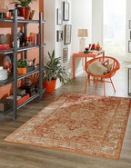 Unique Loom Isabella Collection Area Rug - Adjani (7' 10" x 10' Rectangle, Rust Red/ Black)