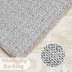 Area Rug 2x3 Entryway Rugs - Machine Washable Vintage Boho Area Rug Non-Slip Kitchen Rugs Soft Stain Resistant Indoor Door Mat, Small Oriental Throw Rug for Entrance Hallway Bedroom(Boho Beige, 2'x3')