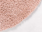 Unique Loom Davos Shag Collection Area Rug - Solid (6' 7" Round, Dusty Rose)