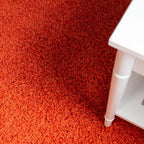 Unique Loom Solid Shag Collection Area Rug (3' 3" x 5' 3" Oval, Tiger Orange)