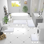 OLANLY Bathroom Rugs 35x24, Extra Soft Absorbent Chenille Bath Rugs, Rubber Backing Quick Dry, Machine Washable Bath Mats for Bathroom Floor, Tub and Shower, Home Decor Accessories, White