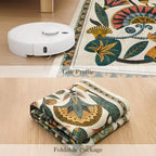 Washable Kitchen Runner Rug, Floral 2x6 Rug Runners for Hallways, Washbale Non Slip Beige Rugs, Soft Low Pile Carpet for Bedroom Entryway Laundry Room