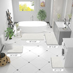 OLANLY Bathroom Rugs 47x20, Extra Soft Absorbent Chenille Bath Rugs, Rubber Backing Quick Dry, Machine Washable Bath Mats for Bathroom Floor, Tub and Shower, Home Decor Accessories, Ivory