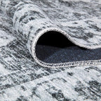 Bloom Rugs Caria Washable Non-Slip 9x12 Rug - Silver/Dark Gray Traditional Area Rug for Living Room, Bedroom, Dining Room, and Kitchen - Exact Size: 9' x 12'