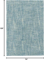 Dash and Albert Crosshatch Wool Area Rug - 6' x 9' Aegean Solid Hand Micro Hooked Accent Rug - Durable, High Traffic Areas Bedroom, Hallway, Stairs - Premium Luxury Hotel Quality Soft Breathable