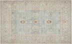 Revival Rugs Nimbus 5'x8' Zero-Shedding Area Rug for Living Room Bedroom - Oeko-TEX Certified, Low Pile, Spot Clean, Aqua, Blue