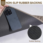 Front Door Mat 24''x35'', Absorbent Muddy Dirt Resist Washable Non Slip Low-Profile Indoor Doormat, Easy Clean Welcome Entryway Door Mats, Brown