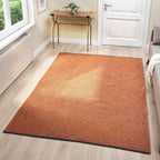 LUXE WEAVERS Modern Farmhouse Orange 6x9 Washable Area Rug, Anti-Slip Diamond Pattern Carpet