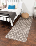Rugs.com Lattice Collection Rug – 6 Ft Runner Dark Gray Medium-Pile Rug Perfect for Hallways, Entryways