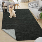 RUGSREAL Modern Area Rug 4x6 Rug for Bedroom Indoor Non-Slip Solid Color Area Rugs Non Slip Washable Contemporary Area Rug Throw Floor Carpet for Bedroom Living Room Kitchen, 4' x 6' Black