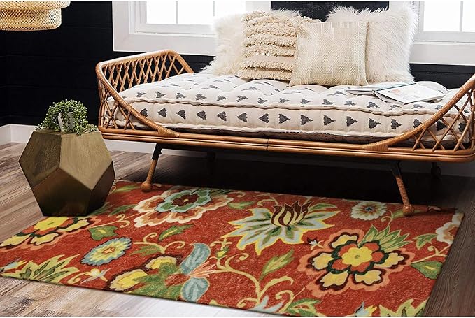 Lahome Floral Runner RugWashable Kitchen Hallway Runner Rug