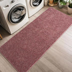 HQAYW 2x6 Soft Runner Rug for Hallways, Thickened Memory Foam Small Throw Bedside Rugs for Bedroom Living Room, Low Pile Washable Non Slip Carpet for Teens Kids Nursery Dorm Decor, Dark Red