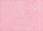Pauwer 5x7 Washable Area Rugs for Living Room Modern Pink Solid Color Soft Fluffy Rugs for Bedroom Non Slip Boho Accent Indoor Mat Floor Carpet Cover for Kids Room Dining Room Kitchen Office, Pink