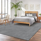 Pauwer 9x12 Washable Area Rugs for Living Room Modern Grey Solid Color Soft Fluffy Rugs for Bedroom Non Slip Boho Accent Indoor Mat Floor Carpet Cover for Kids Room Dining Room Kitchen Office