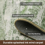 Abstract 5x7 Area Rug for Living Room Dining Room Office Bedroom Sage Green