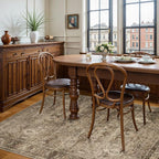 Lahome Vintage 6x9 Washable Brown Rugs for Living Room Bedroom, Soft Dining Room Rugs for Under Table, Non Slip Indoor Throw Carpet for Entryway Kitchen Office (6x9ft,Brown)