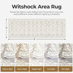WITSHOCK 2x6 Runner Rugs for Hallways,Vintage Neutral Hallway Rugs for Entryway,Soft Distressed Boho Floral Carpet for Kitchen Bedroom (Camel/Beige,2x6)