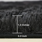 Andency 6x9 Area Rugs Black, Large Shag Fluffy Soft Shaggy Rugs for Living Room Bedroom, Non-Slip Thick Plush Carpet for Kids Girls and Boys, Dorm Nursery Home Decor Aesthetic