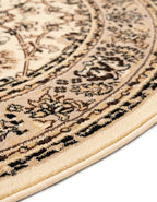 Unique Loom Sialk Hill Collection Area Rug - Washington (3' 3" x 5' 3" Oval Ivory/Black)