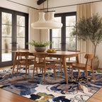 Rugshop Cream Bright Flowers Non Slip Non-Shedding Area Rug for Living Room, Dining Room and Large Spaces, 12' x 15'