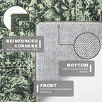 KILOCOCO Moroccan Small Area Rug 2x3 Entryway Rugs Printed Vintage Floral Washable Rug Non-Slip Kitchen Rug Indoor Door Mat, Accent Throw Small Rugs for Laundry Room Bedroom Entrance, Green