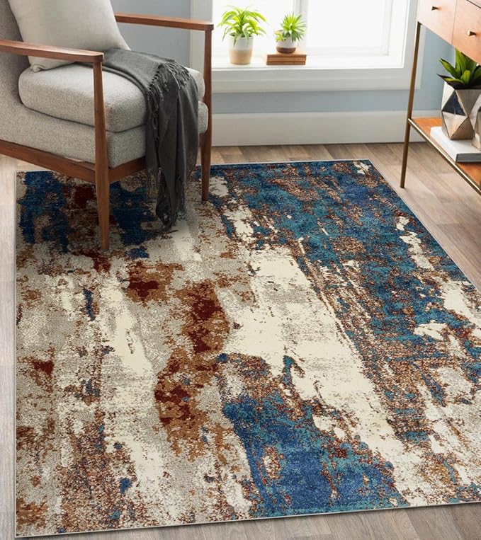 LUXE WEAVERS Lagos Collection Passion 4x5 Abstract Area Rug