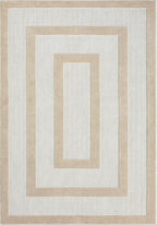 Abani Area Rugs - Modern Minimalist Pattern - Cream Rug for Living Room, Bedroom, Dining Room - Indoor/Outdoor - Easy to Clean - Non-Shedding - 5' x 8'