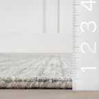Rugs USA Melrose Light Blue/Ivory, 6' x 9', Handmade, Wool & Cotton, Soft and Cozy, High Traffic, Stain Resistant, Easy Clean, Durable Area Rug for Bedroom, Living Room, Dining Space, Den, Entryway