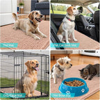 OLANLY Dog Door Mat for Muddy Paws 30x20, Absorbs Moisture and Dirt, Absorbent Non-Slip Washable Doormat, Quick Dry Chenille Mud Mat for Dogs, Entry Indoor Entryway Carpet for Inside Floor, Peach