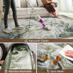 5x7 Area Rugs for Living Room, Modern Abstract Rug for Bedroom, Contemporary Machine Washable Rug, Large Stain Resistant Carpet for Dining Room Playroom Home Office, Pet & Kids Friendly